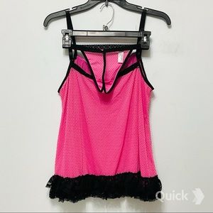 NWT 2 pcs Lace / Polka Dots Babydoll Set